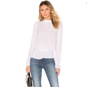 NWT! BCBGeneration Chiffon Turtleneck Blouse in White. - size S